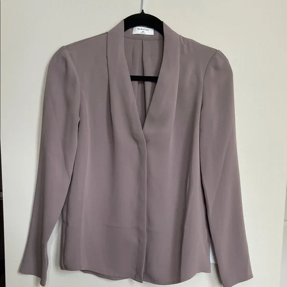 Aritzia Babaton Power Blouse, Soft Brown, Size 2XS, EUC - Picture 1 of 10